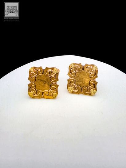 Paire de boutons de manchette en or jaune...