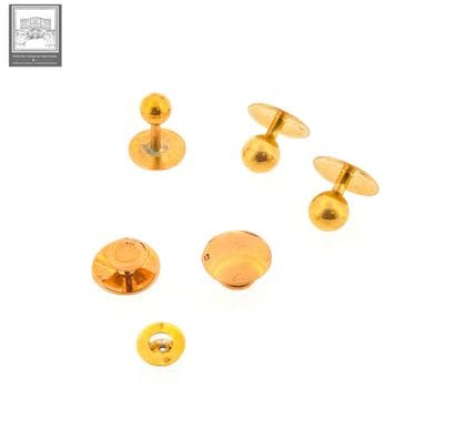 Ensemble de boutons de manchette en or jaune...