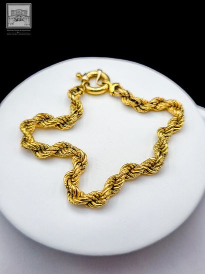 Bracelet en or jaune 18K 750/°°° poinçon...