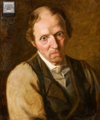 Denis Lecocq (1805 - 1851), 
Portrait d'homme
Huile...