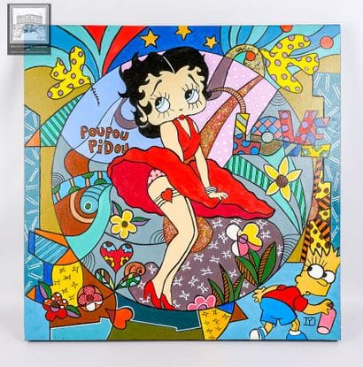 Yves DELAPLACE (1951)
Pop Art
Huile sur toile
Monogrammé...