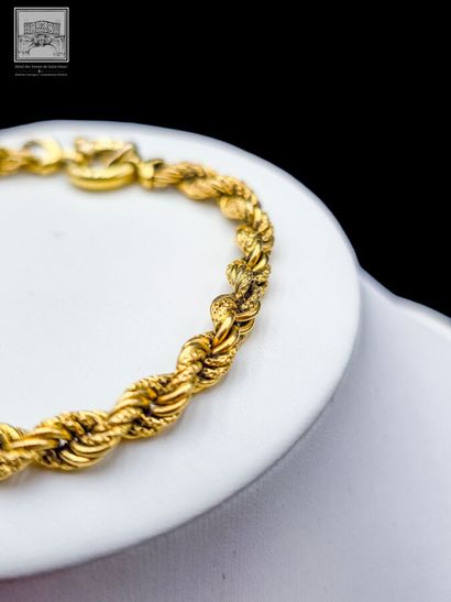 Bracelet en or jaune 18K 750/°°° poinçon...