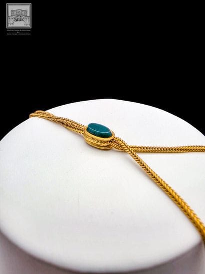 Collier sautoir (double) en or jaune 18K...