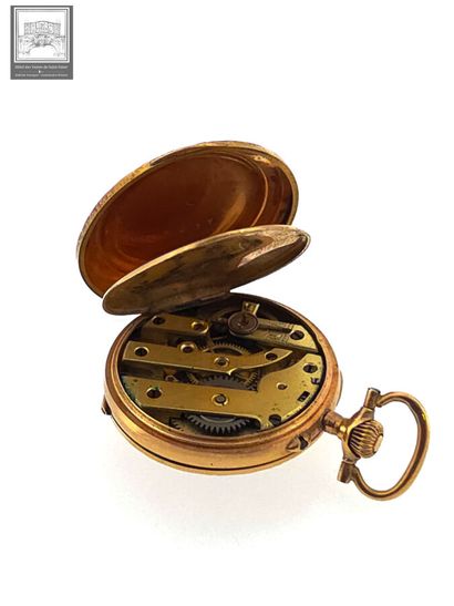 Montre de col 
or jaune 18k 750/°°° poinçon...