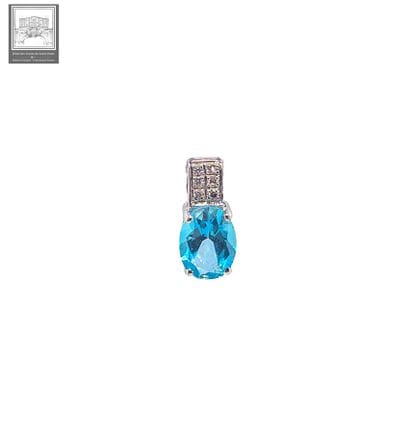 Pendentif en or blanc 750°/.(18K) 1g10 ornée...
