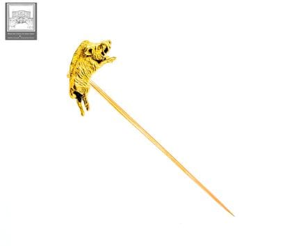 18K yellow gold tie pin, 750/°°°
Eagle-head...