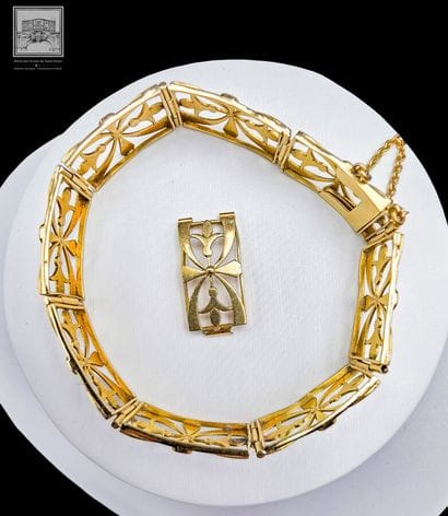 Bracelet 
18K yellow gold (750/°°°), openwork...