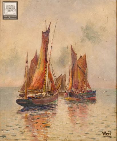 Weil 
Marine
Huile sur toile
Signée en bas...
