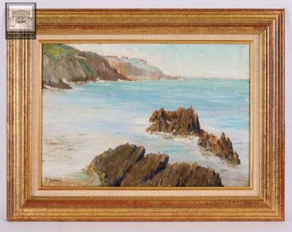 Paul Renouard (1845 - 1924) 
Côte bretonne
Huile...