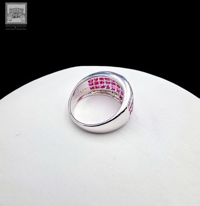 Bague Jonc en or jaune rhodié 750°/.(18K)...