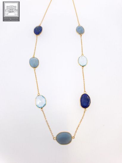 Très beau collier en or jaune 750°/.(18K)...
