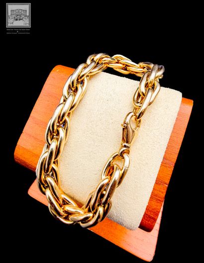 Flexible 18K yellow gold bracelet (750/°°°),...