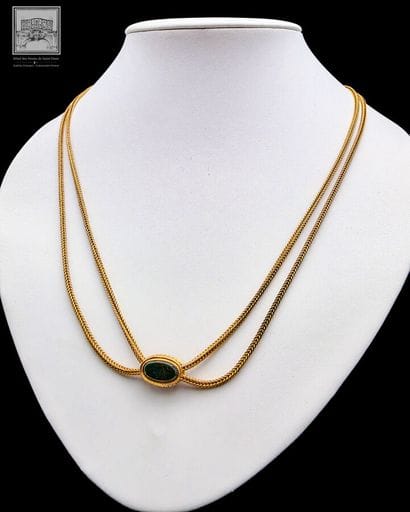 Collier sautoir (double) en or jaune 18K...