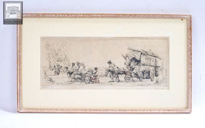 Auguste Brouet
Défilé de romanichels
Gravure...