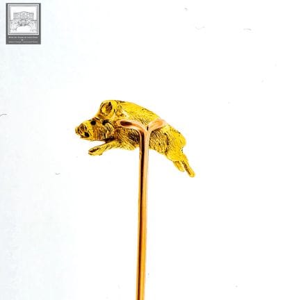 18K yellow gold tie pin, 750/°°°
Eagle-head...