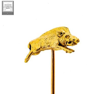 18K yellow gold tie pin, 750/°°°
Eagle-head...