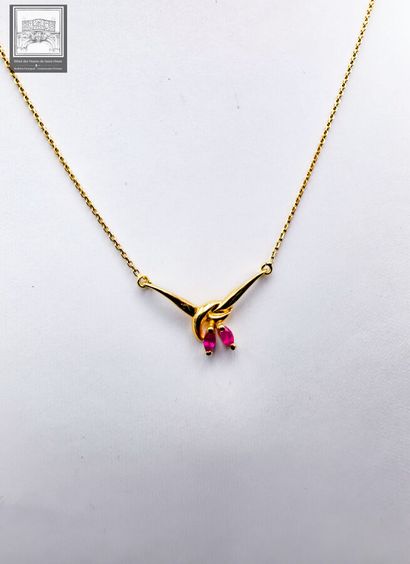 Demi parure 
or jaune 750/°°°
Collier pendentif...
