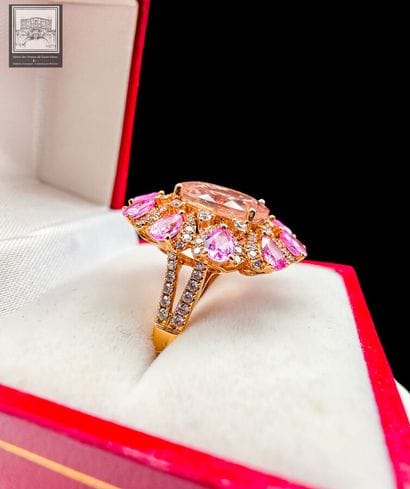 Bague Cocktail en or rose 750°/.(18K) 6g05...