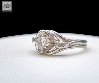Ring in 18K white gold 750/°°° with eagle...