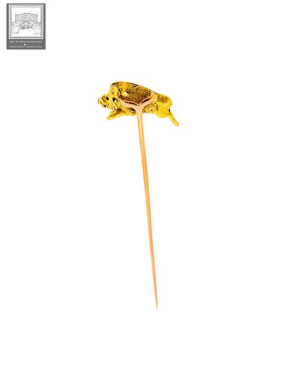 18K yellow gold tie pin, 750/°°°
Eagle-head...