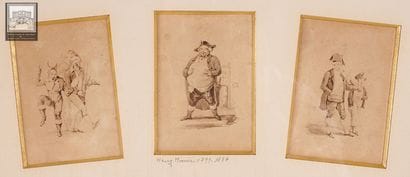Henry Monnier (1799- 1877) 
réunion de 3...