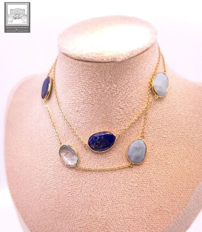 Très beau collier en or jaune 750°/.(18K)...