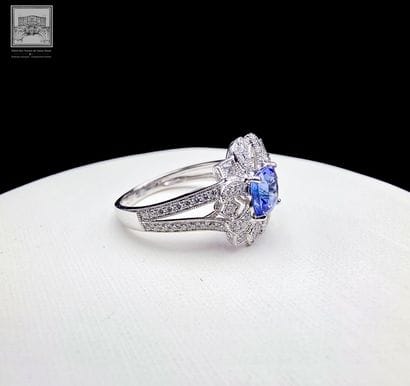 A beautiful Art Deco-style ring in 750°/...