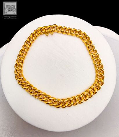 Bracelet maille gourmette en or jaune 18K...