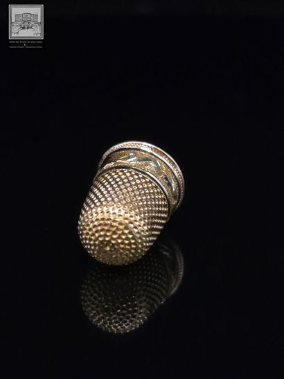 Dé à coudre en or jaune 18K 750/°°°
Poids...