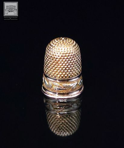 Dé à coudre en or jaune 18K 750/°°°
Poids...