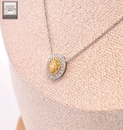 A beautiful 750°/ (18K) white gold necklace...