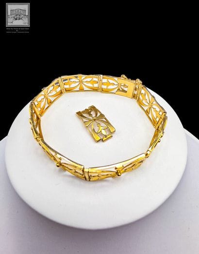 Bracelet 
18K yellow gold (750/°°°), openwork...