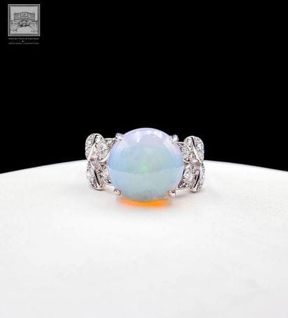 Bague de style Art Déco en or 750°/.(18K)...