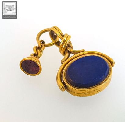 Double cachet de pouce en or 18K 750/°°°
Poinçon...