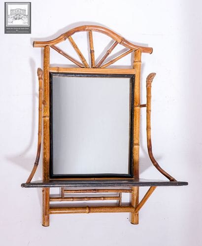 ASIE - CHINE ?
Ancien miroir en bambou et...