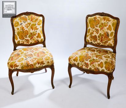 Ensemble de 6 chaises 
De style Louis XV...