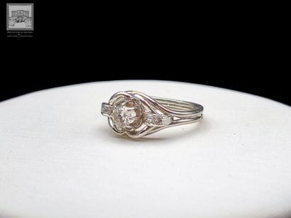 Ring in 18K white gold 750/°°° with eagle...