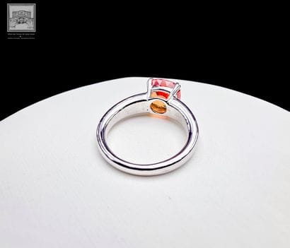 Bague en or blanc 750°/.(18K) 6g70 ornée...