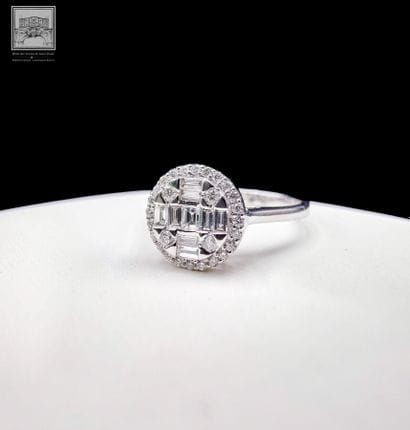 Round ring in 750° white gold (18K, 2.80...