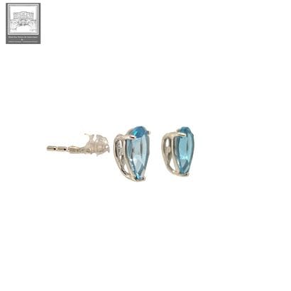 Pair of 750°/ (18K) white gold earrings weighing...
