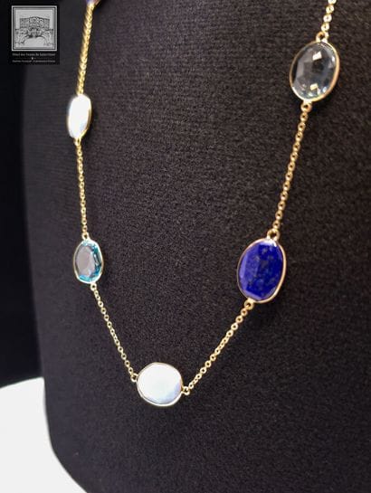 Très beau collier en or jaune 750°/.(18K)...