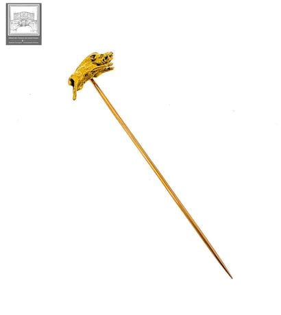 18K yellow gold tie pin, 750/°°°
Eagle-head...
