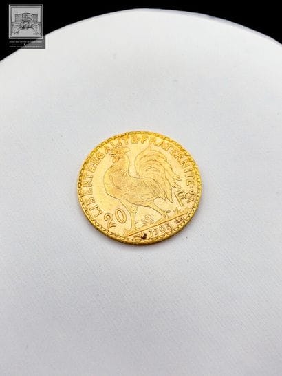 20 francs or 1905 P. 6.43 Grs (usure d'usage)...