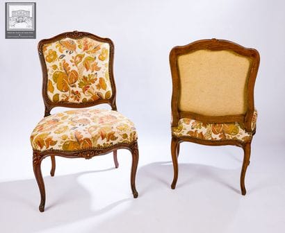 Ensemble de 6 chaises 
De style Louis XV...