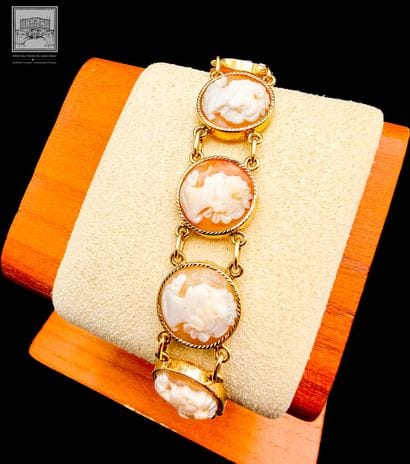 Bracelet articulé en or jaune 18K 750/°°°...