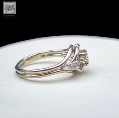 Ring in 18K white gold 750/°°° with eagle...