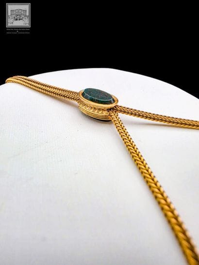 Collier sautoir (double) en or jaune 18K...