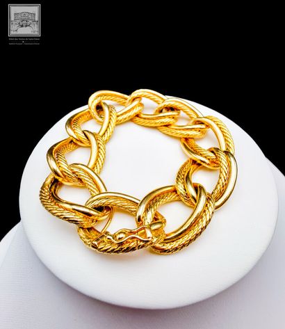 Bracelet articulé en or jaune 18 K 750/°°°,...