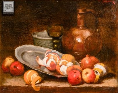E. Jacqumarcq Ep. XIXe
Nature morte aux oranges
Huile...