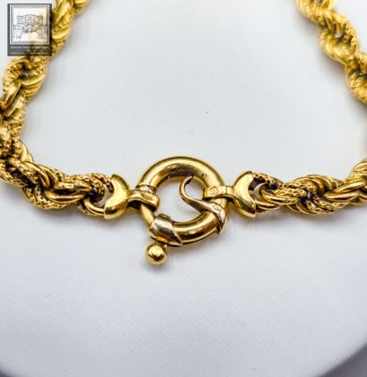 Bracelet en or jaune 18K 750/°°° poinçon...
